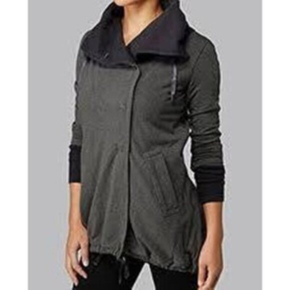 Lululemon Gratitude Wrap Jacket Women’s 4 Heathered Gray Elbow Patch Long Sleeve - Picture 1 of 12